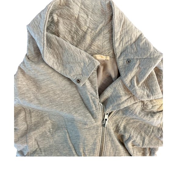 Helmut Lang Villonous Asymmetrical Light Gray Biker Jacket Size M - Picture 9 of 15